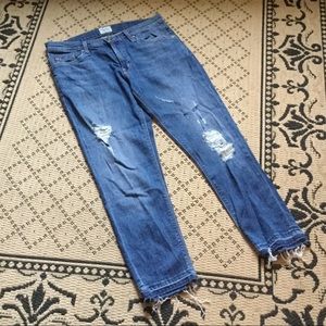 Hudson Skylar Cropped Jeans Distressed